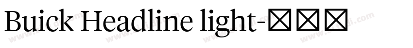 Buick Headline light字体转换